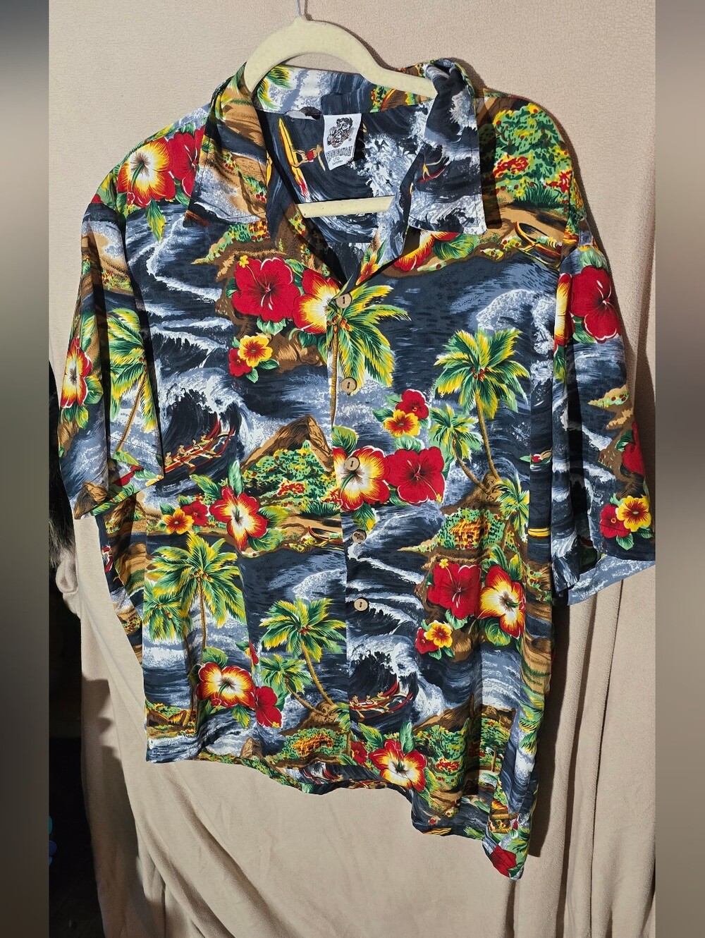 Kennington Vintage Tropical Floral Hawaiian Shirt - Multi-Color